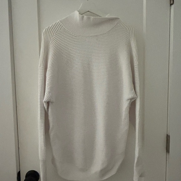White ribbed aerie quarter zip! size small - Picture 2 of 5